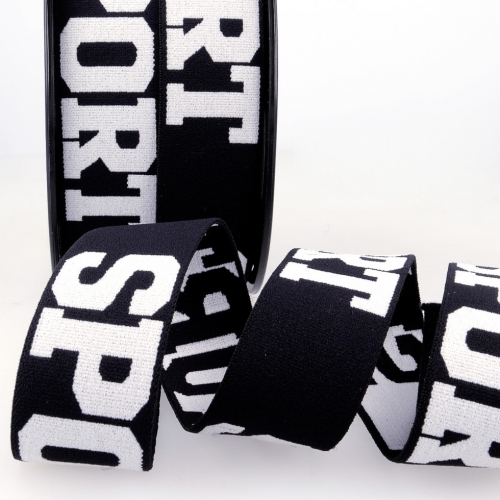 Stephanoise Sport Waistband Elastic Black White