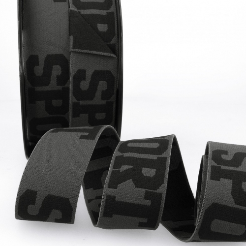 Stephanoise Sport Waistband Elastic Medium Grey Black