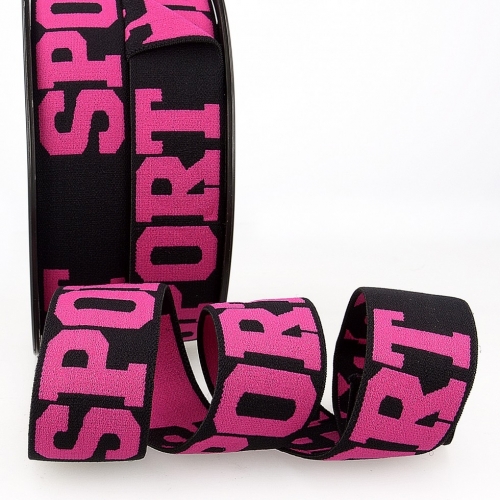 Stephanoise Sport Waistband Elastic Black Pink