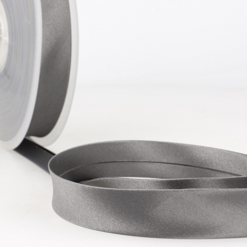 Stephanoise Satin Bias Binding Tape Dark Grey