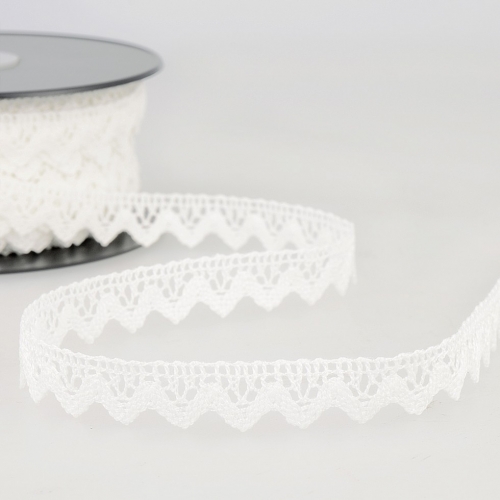 Stephanoise Cotton Lace Trim White