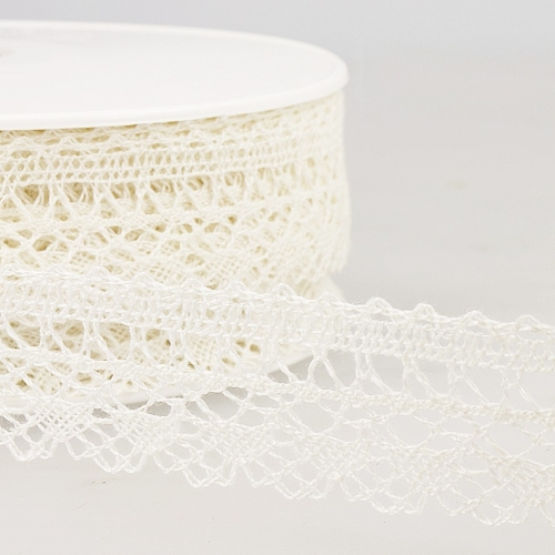 Stephanoise Linen Lace Trim Ivory