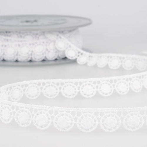 Stephanoise Guipure Lace Trim White