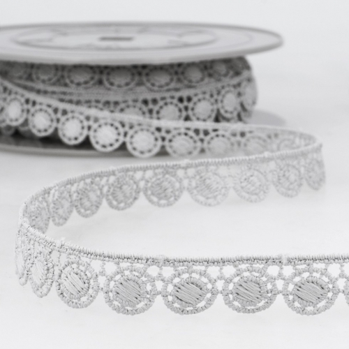 Stephanoise Guipure Lace Trim Light Grey