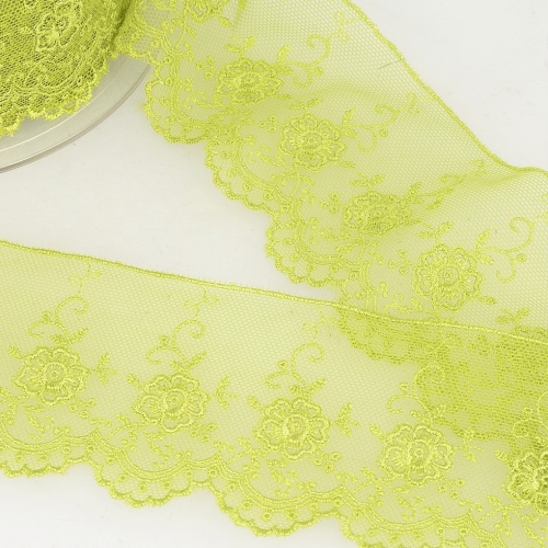 Stephanoise Valenciennes Lace Trim Anise Green