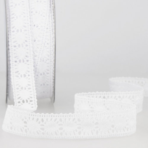 Stephanoise Cotton Lace Trim White