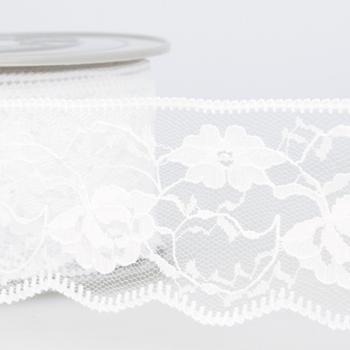 Stephanoise Rachel Lace Trim White