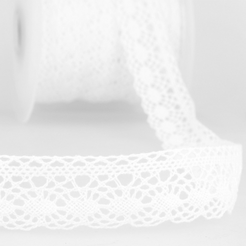 Stephanoise Cotton Lace Trim White
