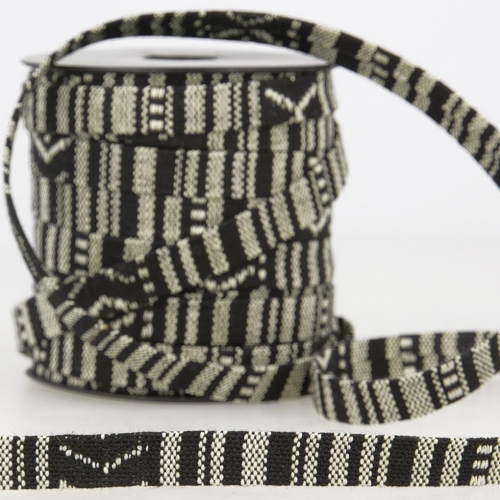 Stephanoise Jacquard Braid Trim Black
