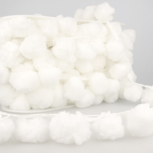 Stephanoise Pom Pom Trim White