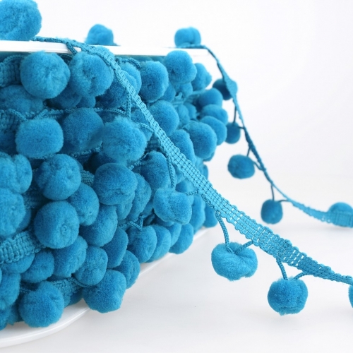 Stephanoise Pom Pom Trim Turquoise