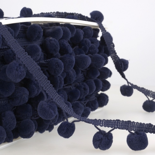 Stephanoise Pom Pom Trim Dark Navy