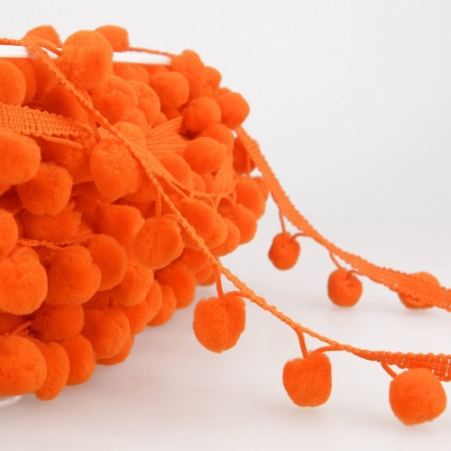 Stephanoise Pom Pom Trim Orange