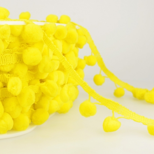 Stephanoise Pom Pom Trim Neon Yellow
