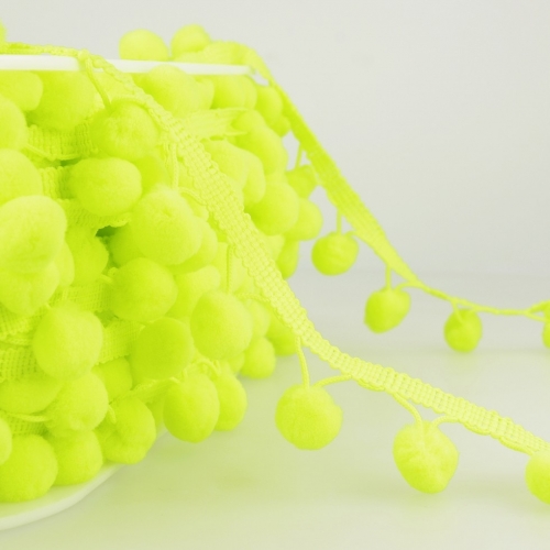 Stephanoise Pom Pom Trim Neon Green