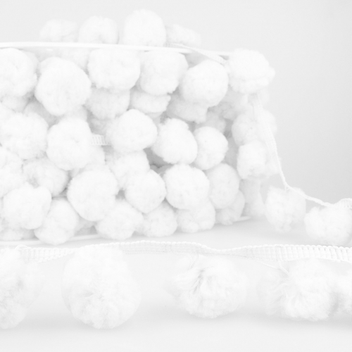 Stephanoise Pom Pom Trim White