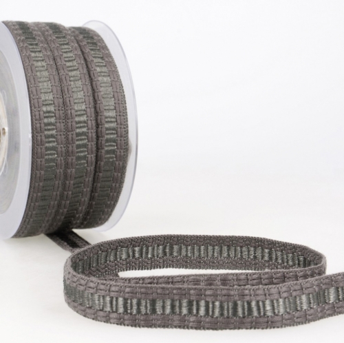 Stephanoise Flat Braid Trim Dark Grey