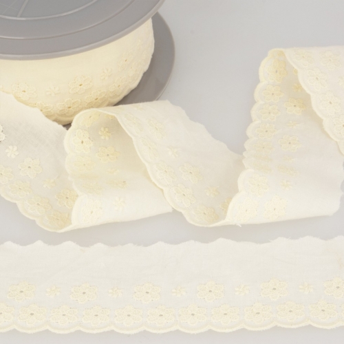 Stephanoise Eyelet Lace Trim Ivory