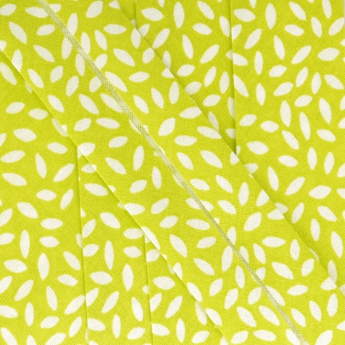 Stephanoise Leaves Bias Binding Tape Anise Green