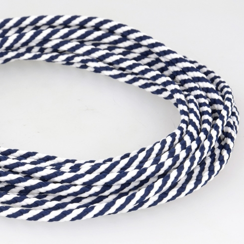 Stephanoise Braided Polyester Cord Black White