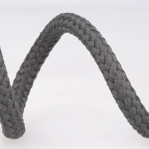 Stephanoise Round Braided Cord Dark Grey