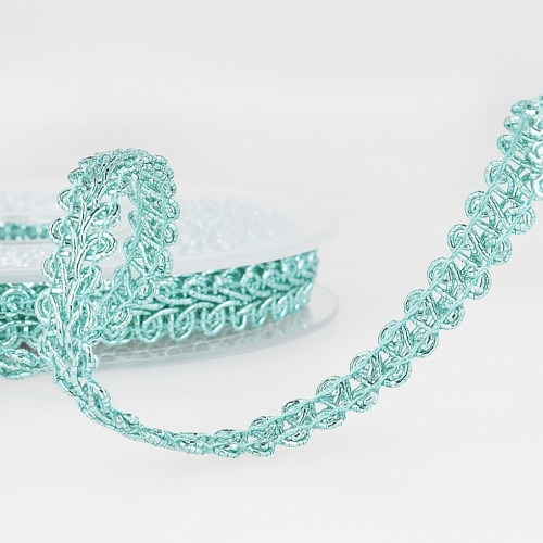 Stephanoise Metallic Braid Trim Aqua