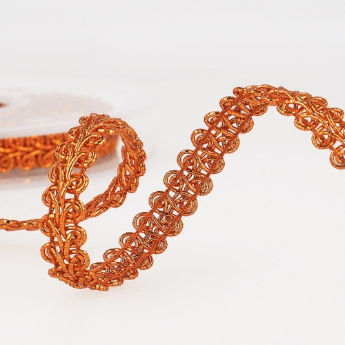 Stephanoise Metallic Braid Trim Orange