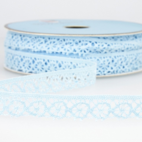 Stephanoise Coloured Lace Trim Light Blue