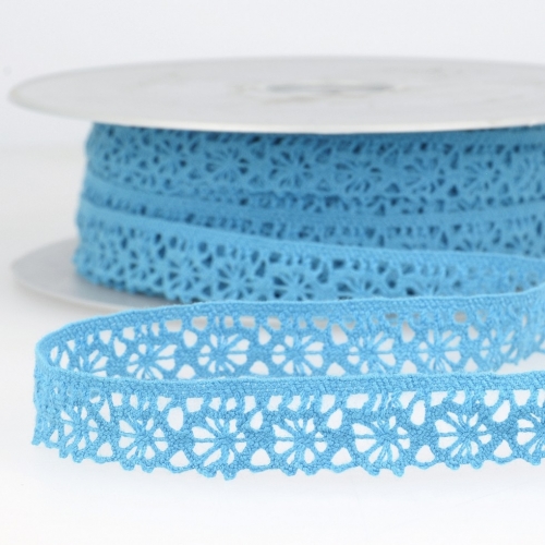 Stephanoise Coloured Lace Trim Turquoise