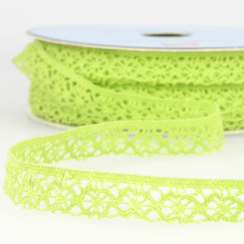 Stephanoise Coloured Lace Trim Anise Green