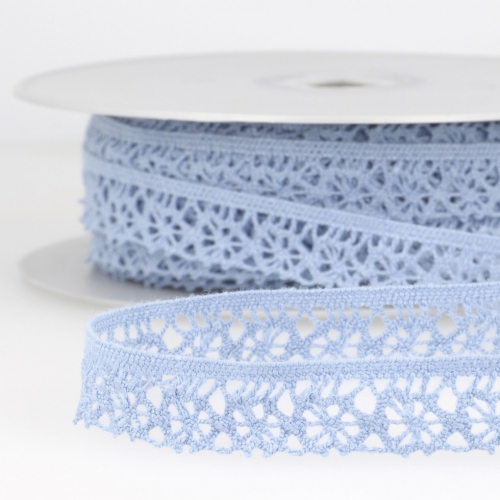 Stephanoise Coloured Lace Trim Soft Blue