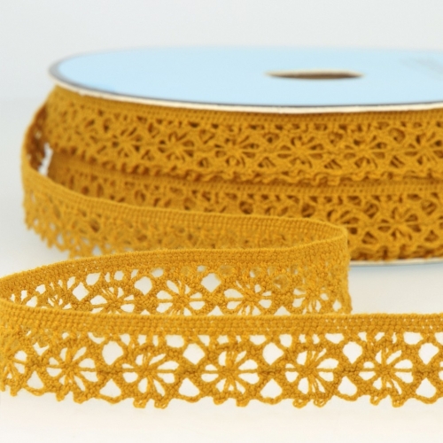 Stephanoise Coloured Lace Trim Mustard