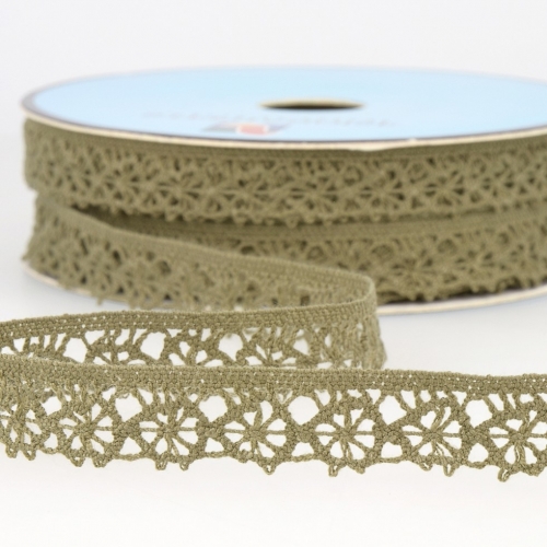 Stephanoise Coloured Lace Trim Taupe