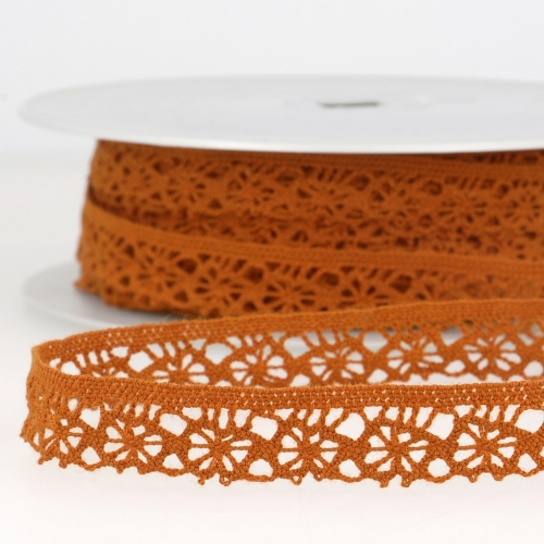 Stephanoise Coloured Lace Trim Ginger