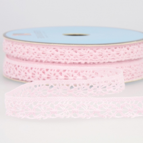 Stephanoise Coloured Lace Trim Light Pink