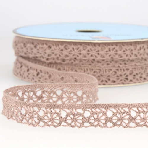 Stephanoise Coloured Lace Trim Rose Pink
