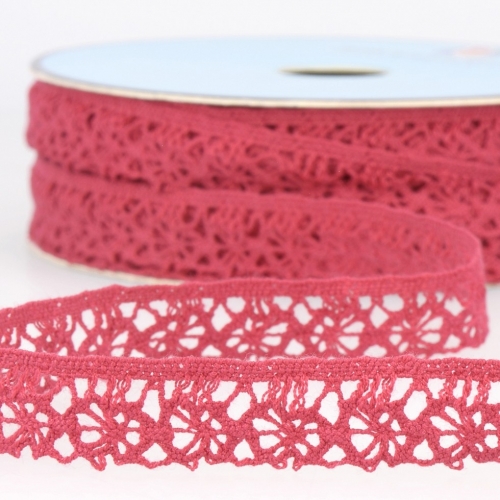 Stephanoise Coloured Lace Trim Bright Pink