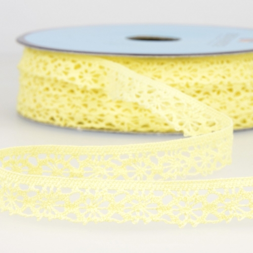 Stephanoise Coloured Lace Trim Lemon