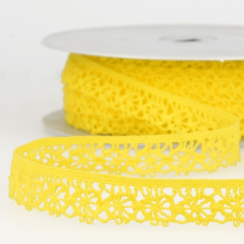 Stephanoise Coloured Lace Trim Yellow