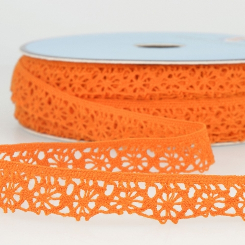 Stephanoise Coloured Lace Trim Orange