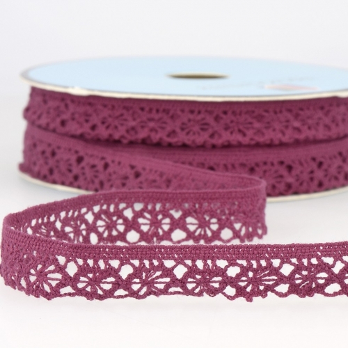Stephanoise Coloured Lace Trim Prune