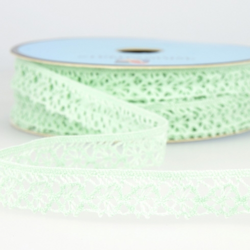 Stephanoise Coloured Lace Trim Ice Green