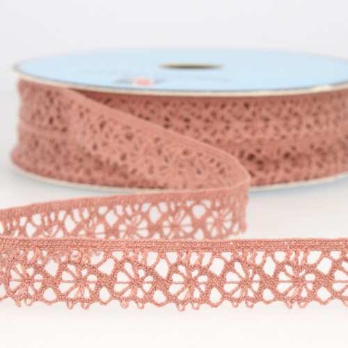 Stephanoise Coloured Lace Trim Dusky Pink