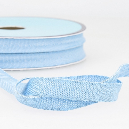 Stephanoise Herringbone Denim Ribbon Light Denim