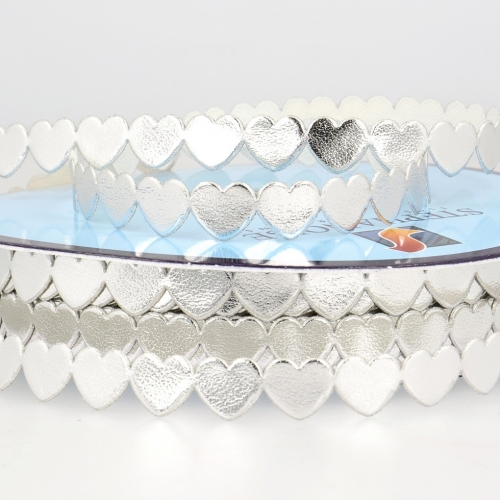 Stephanoise Metallic Heart Trim Silver