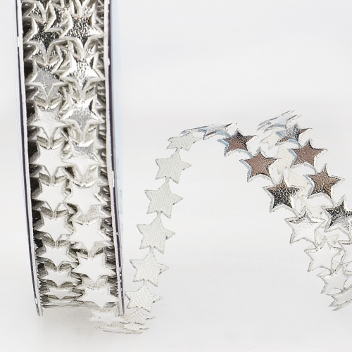 Stephanoise Metallic Star Trim Silver