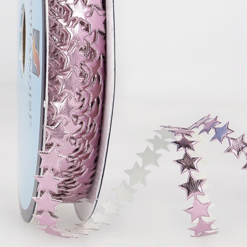 Stephanoise Metallic Star Trim Light Pink