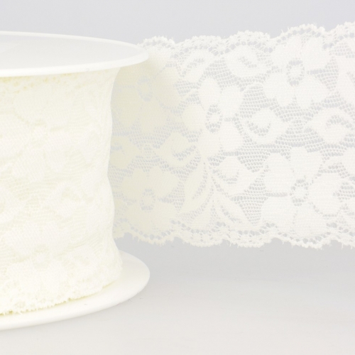 Stephanoise Stretch Lace Trim Ivory