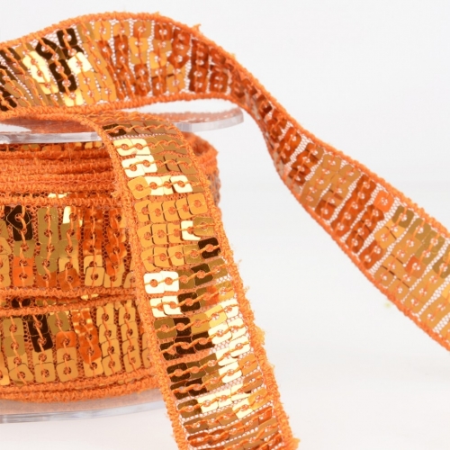 Stephanoise Sequin Trim Orange