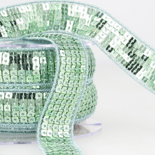 Stephanoise Sequin Trim Blue Grey